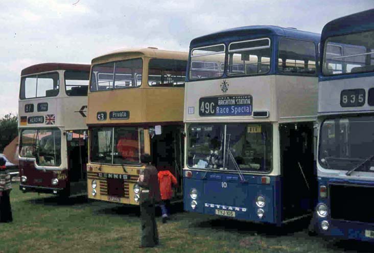 Reading Metropolitan, Leicester Dominator 237, Brighton Atlantean 10 & Derby Ailsa